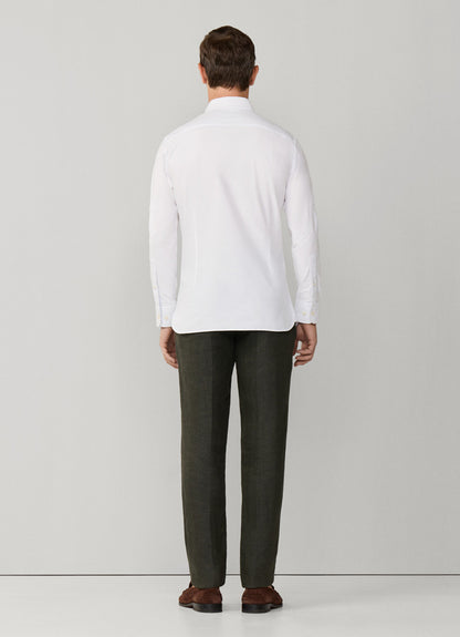 Tailored Fit White Oxford Multi-Trim Shirt