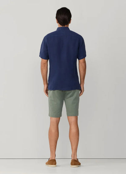 Tailored Fit Short Sleeve Linen Shirt