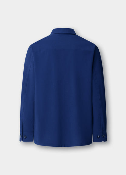 Wool-Silk Seersucker Overshirt - Woven In Italy