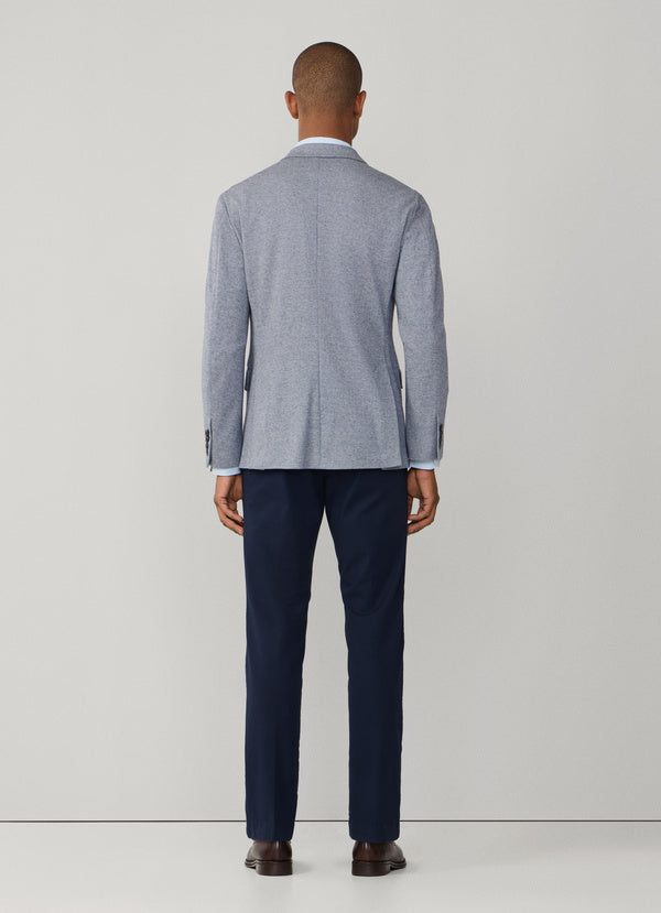 Cotton Herringbone Knit Blazer