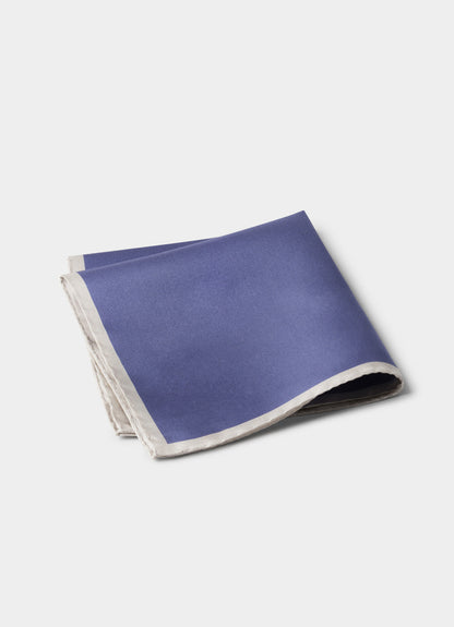 Solid Branded Silk Pocket Square