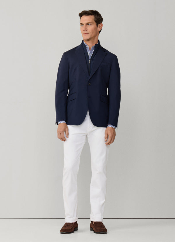 Tropical Wool Travel Blazer With Bib