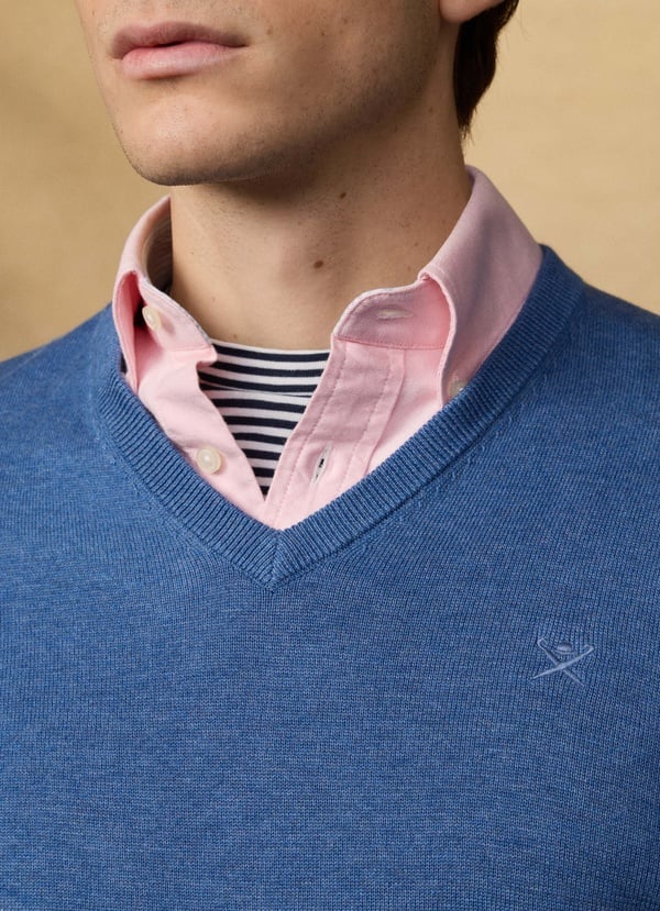 Cotton V-Neck Jumper