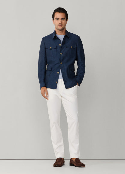 Linen-Cotton Melange Blazer