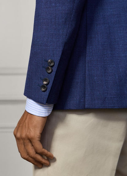 Wool Silk Hopsack Blazer - Woven In Italy
