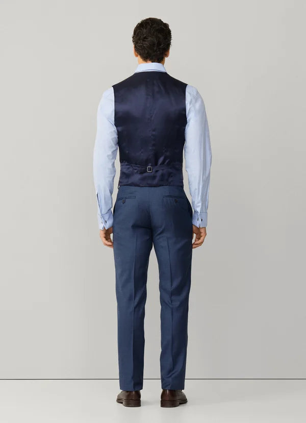 Wool Sharkskin Waistcoat - Woven In Italy