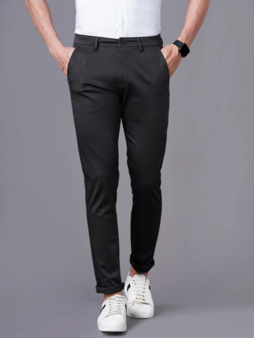 Twill Dark Grey Chinos