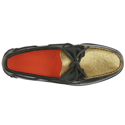 Portland Vamp Glitter - Black & Yellow Gold