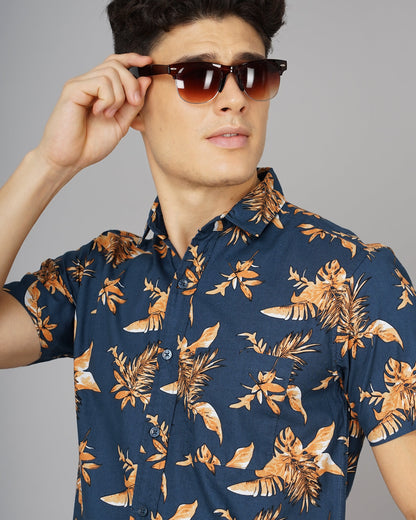 Tidy Blue Floral Shirt