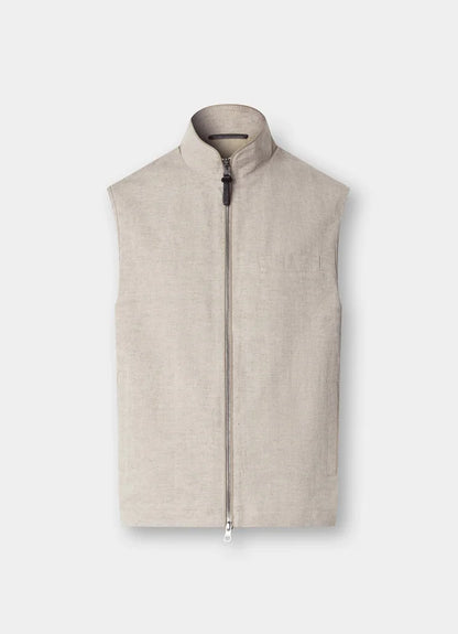 Cotton-Linen Textured Gilet