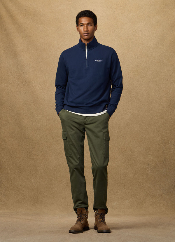 Classic Fit Pique Quarter-Zip Sweatshirt